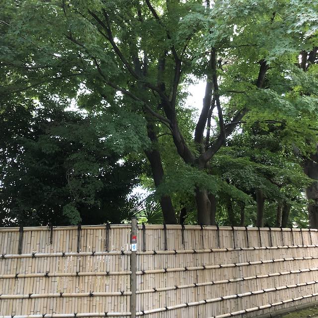 童謡たきび発祥の地の竹垣（東京都中野区上高田）