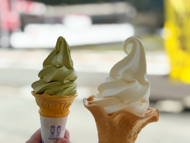 ミルク村で購入したソフトクリーム