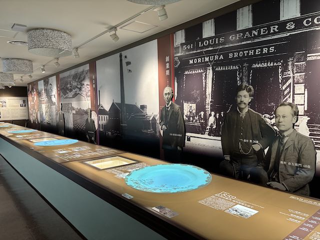 森村市左衛門とノリタケの歴史を紹介する展示