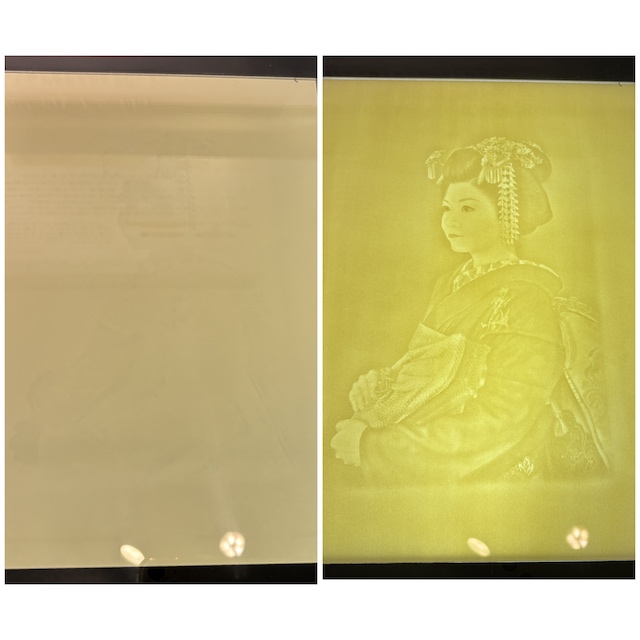 すき入れ美術紙「舞妓」の透かし