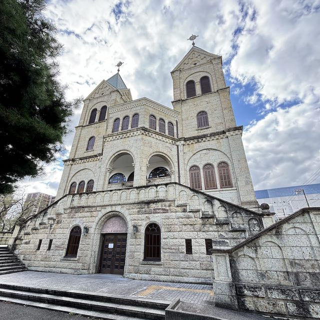 大谷石で建てられたカトリック松が峰教会