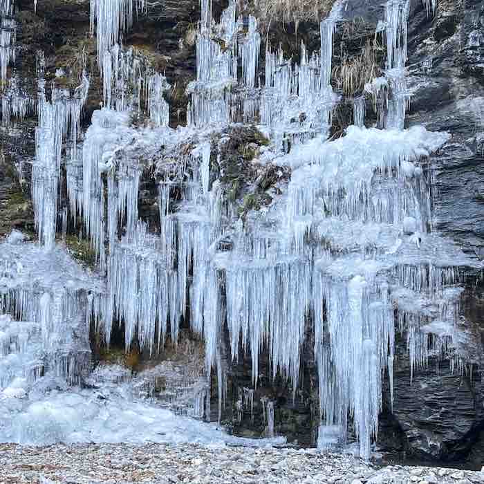 三十槌の氷柱の景色