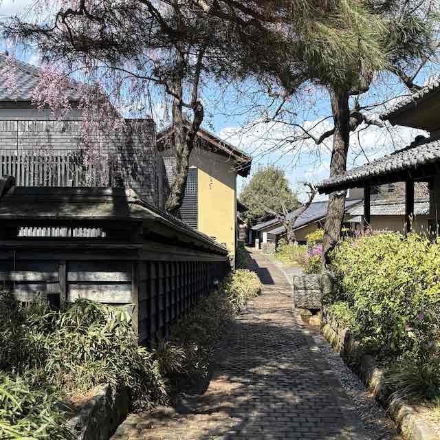 小布施中心部にある栗の小径