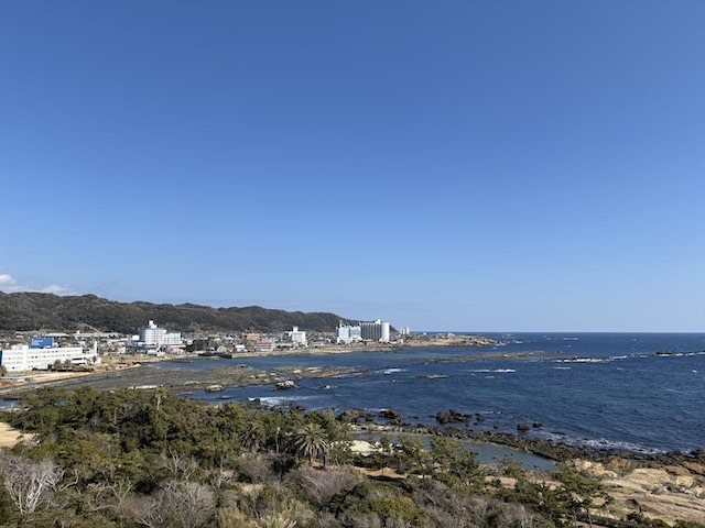 野島埼灯台 展望台から見た海