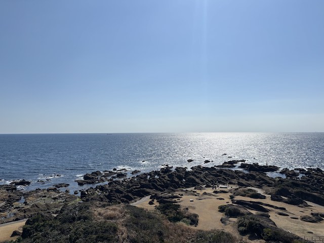 野島埼灯台 展望台から見た海