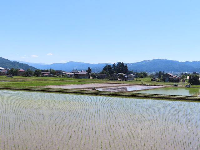 魚沼の里から見た田園風景